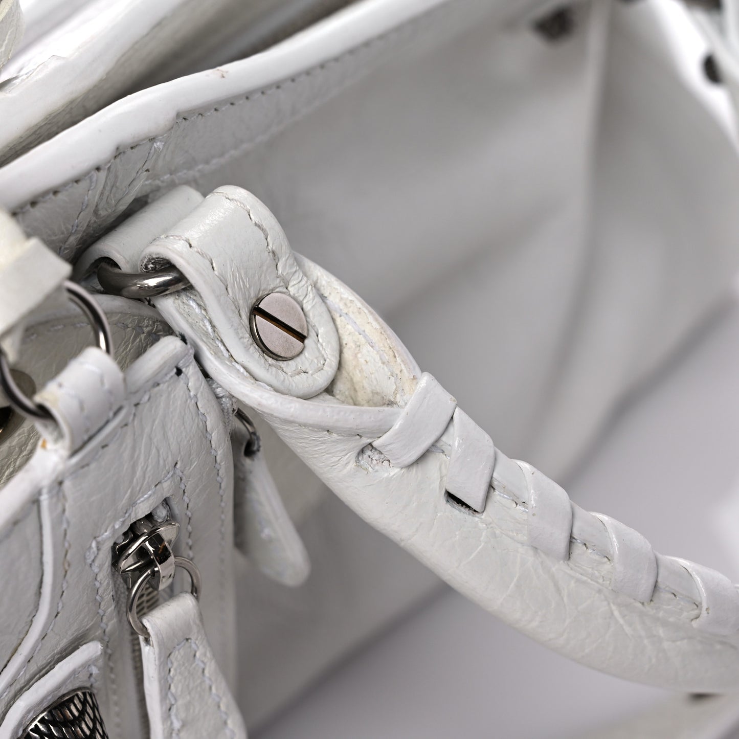 Agneau Arena Neo Cagole Handbag XS Optic White