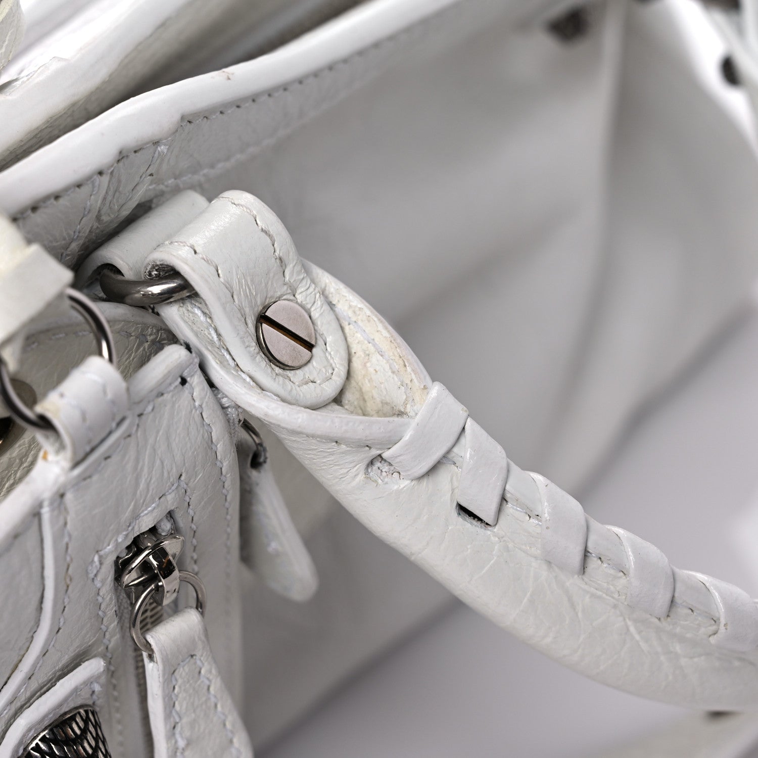 Balenciaga Agneau Arena Neo Cagole Handbag XS Optic White 13 of 13