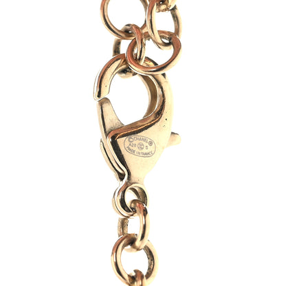 Chanel Pearl Crystal CC Coco Necklace Gold 4 of 6