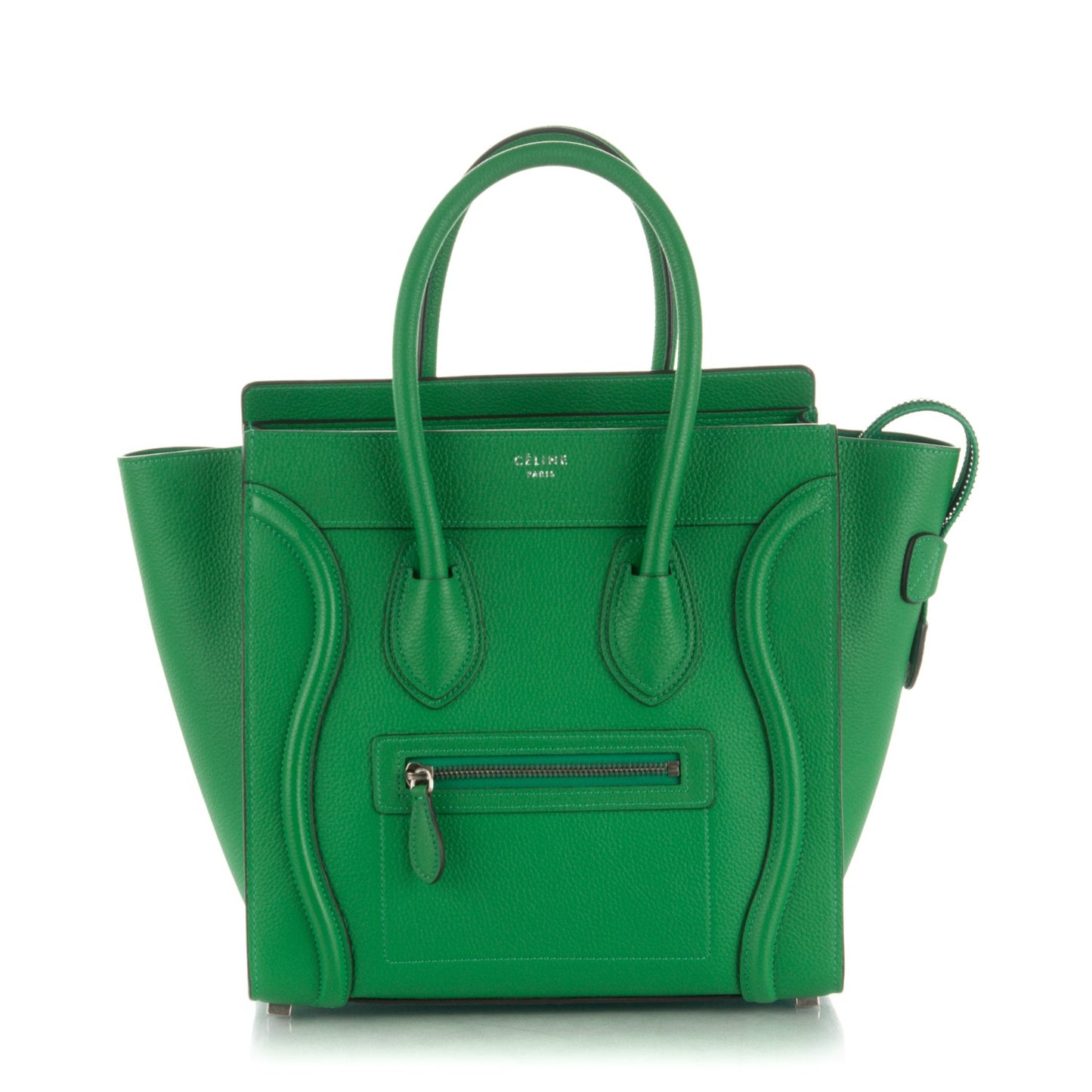 Drummed Calfskin Micro Luggage Mint