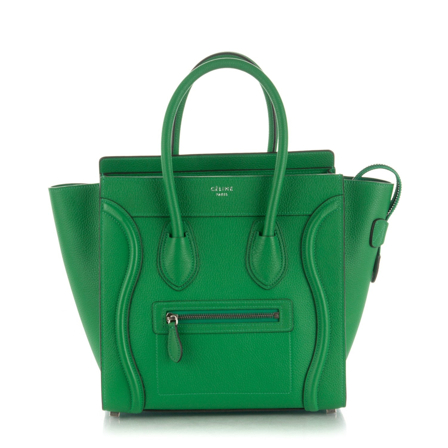 Celine Drummed Calfskin Micro Luggage Mint 1 of 8