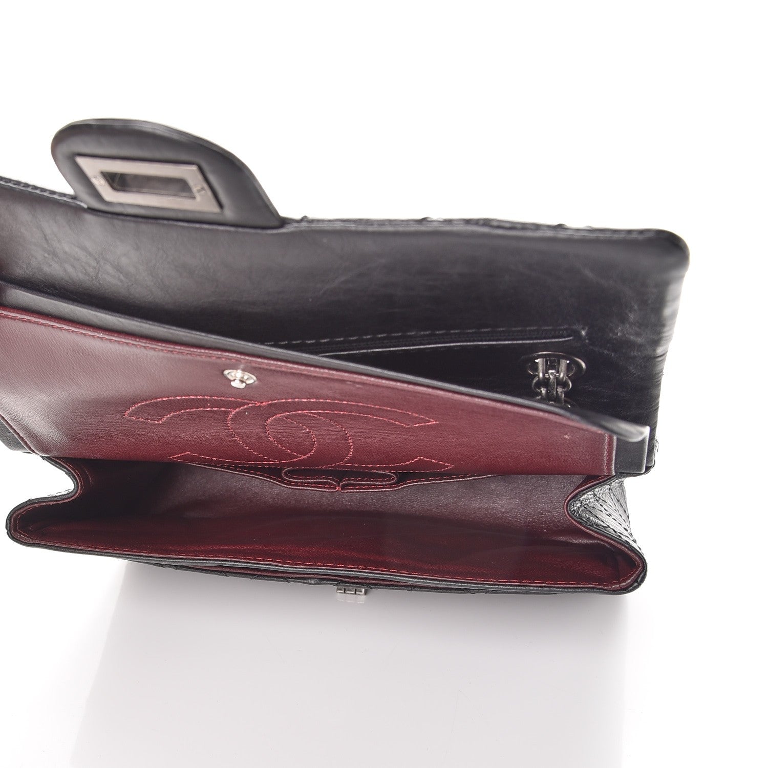 Chanel Aged Calfskin Quilted 2.55 Reissue 225 Flap Black 6 of 10