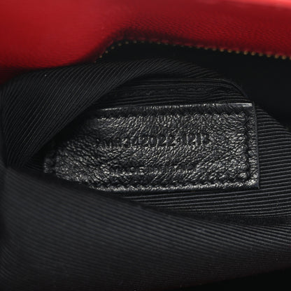 Saint Laurent Grain De Poudre Matelasse Chevron Large Monogram Shopping Bag Red 7 of 10