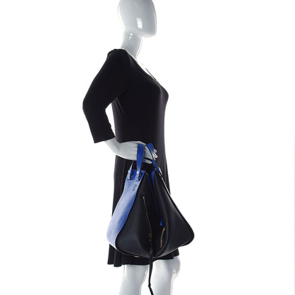 Loewe Calfskin Medium Hammock Shoulder Bag Electric Blue Black 2 of 15