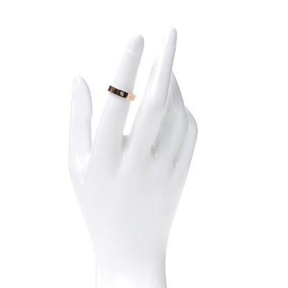 Cartier 18K Pink Gold Diamond 4mm LOVE Wedding Band Ring 50 5.25 2 of 6