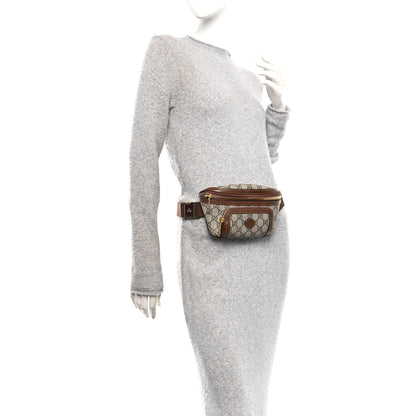 Gucci GG Supreme Monogram Textured Calfskin Retro Interlocking G Belt Bag Beige Ebony Brown Sugar 2 of 10