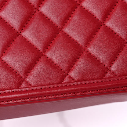 Chanel Lambskin Quilted Medium CC Filigree Vanity Case Dark Red 11 of 13