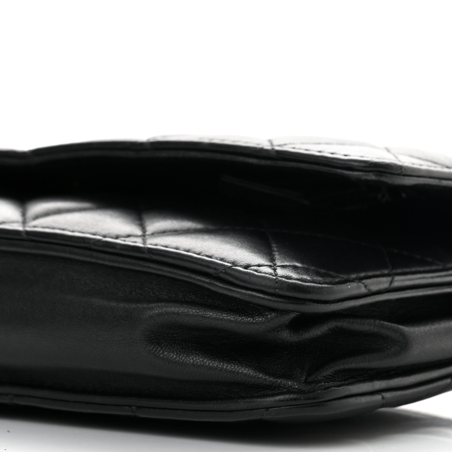 Chanel Lambskin Quilted Wallet On Chain WOC Black 10 of 10