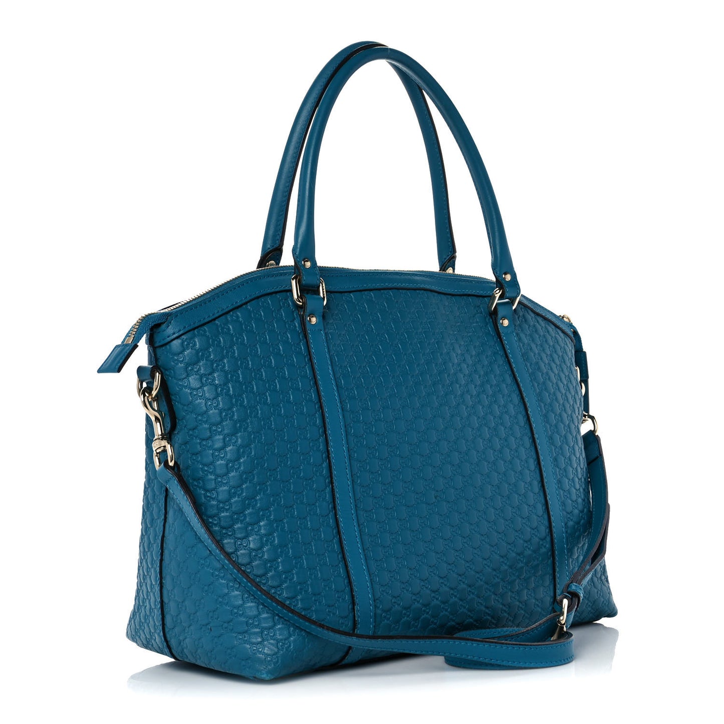Soft Microguccissima Dome Satchel Deep Cobalt