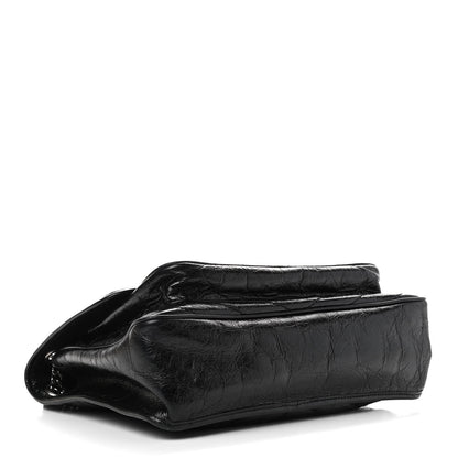 Saint Laurent Crinkled Calfskin Matelasse Monogram Large Niki Chain Satchel Black 4 of 9