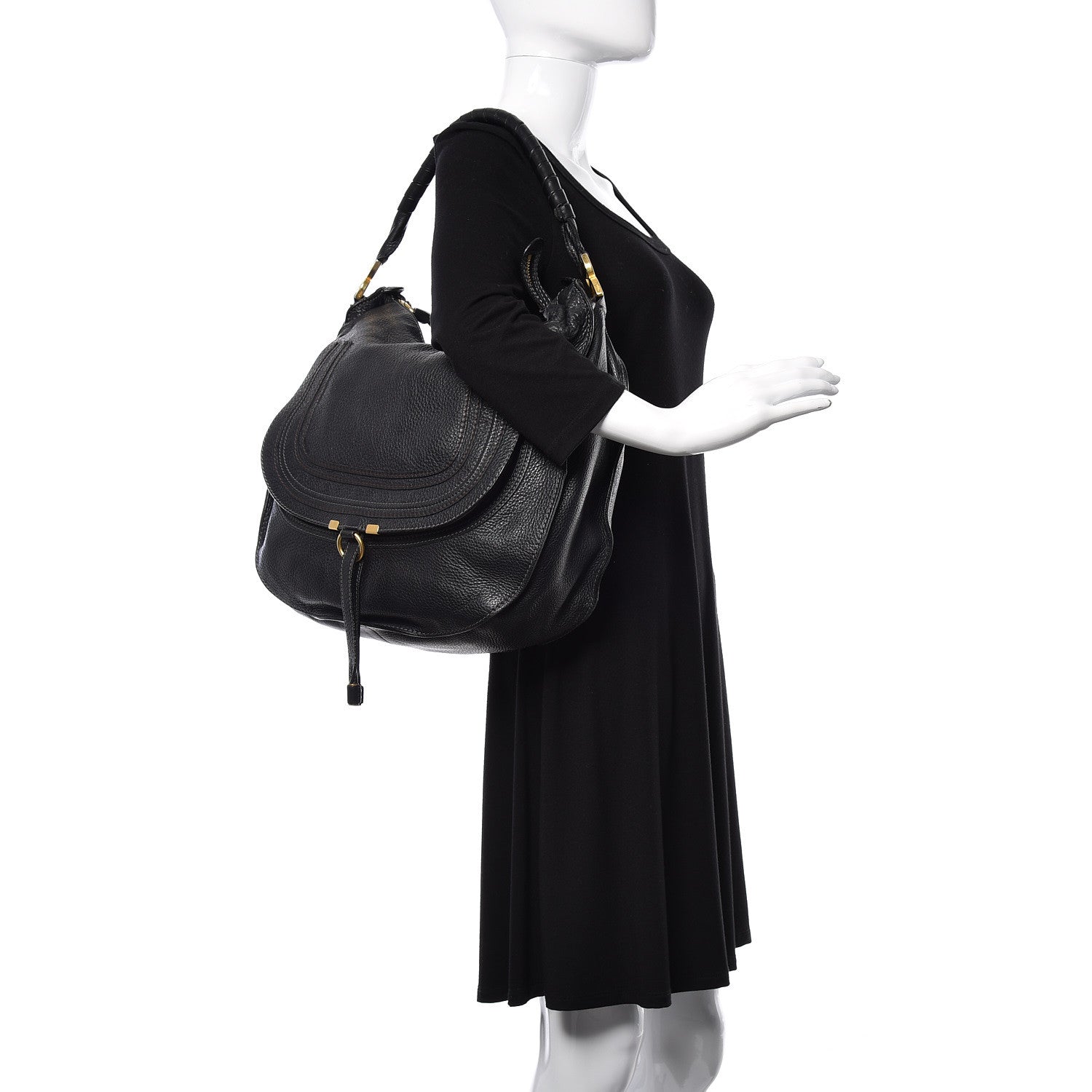 Chloe Calfskin Large Marcie Hobo Black 2 of 17