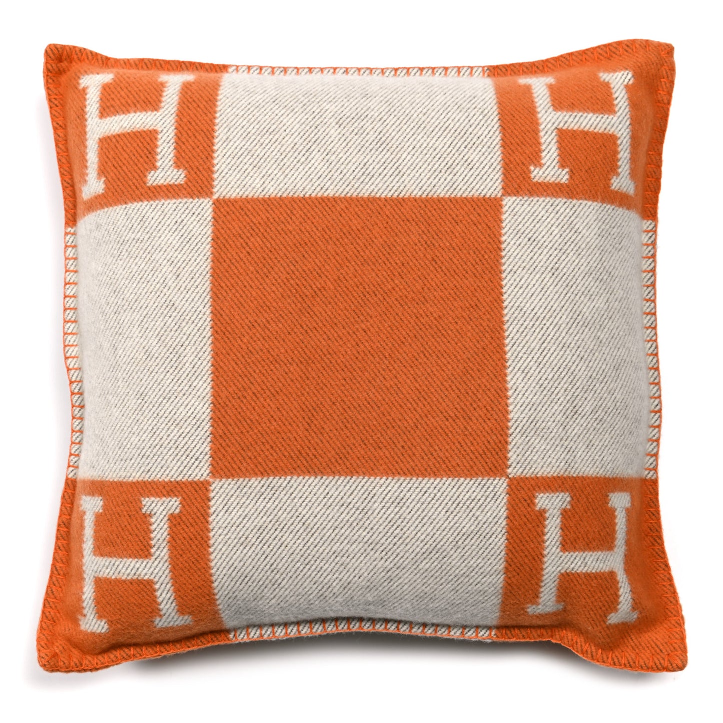 Wool Cashmere Avalon Pillow PM Ecru Potiron
