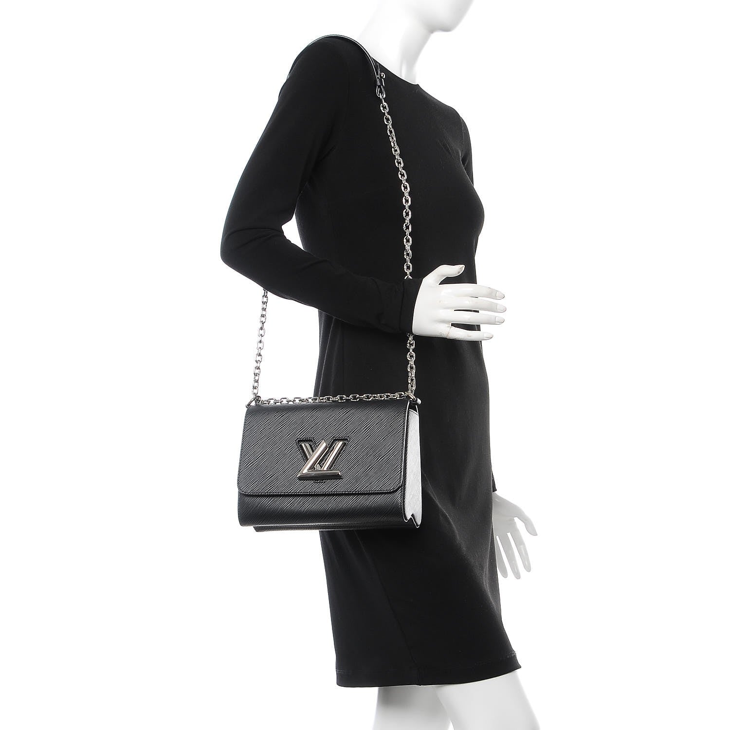 Louis Vuitton Epi Twist Shoulder Bag MM Black 2 of 8