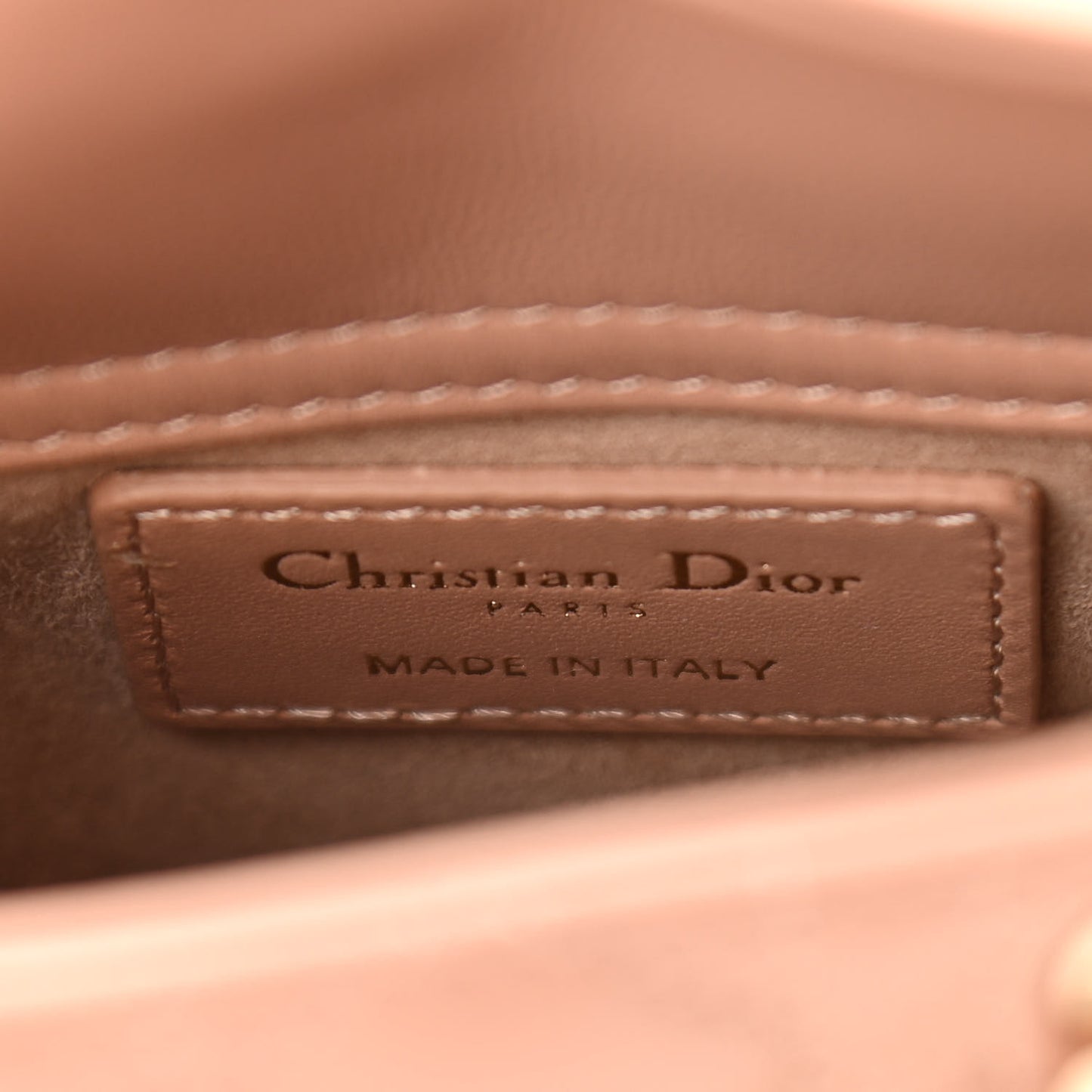 Lambskin Cannage Micro Lady Dior Rose Des Vents