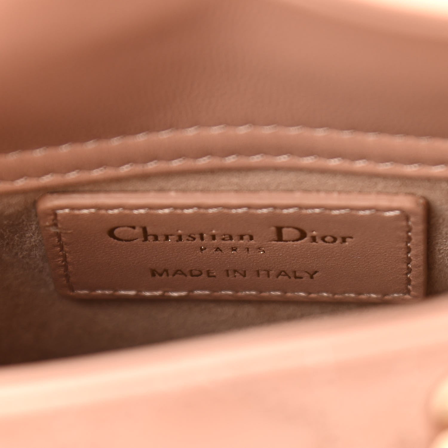 Christian Dior Lambskin Cannage Micro Lady Dior Rose Des Vents 8 of 11