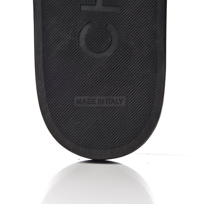 Chanel Tweed Lambskin Chain Flat Sandals 42 Black Multicolor 10 of 12