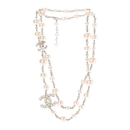 Chanel Pearl CC Long Necklace Light Gold 3 of 6