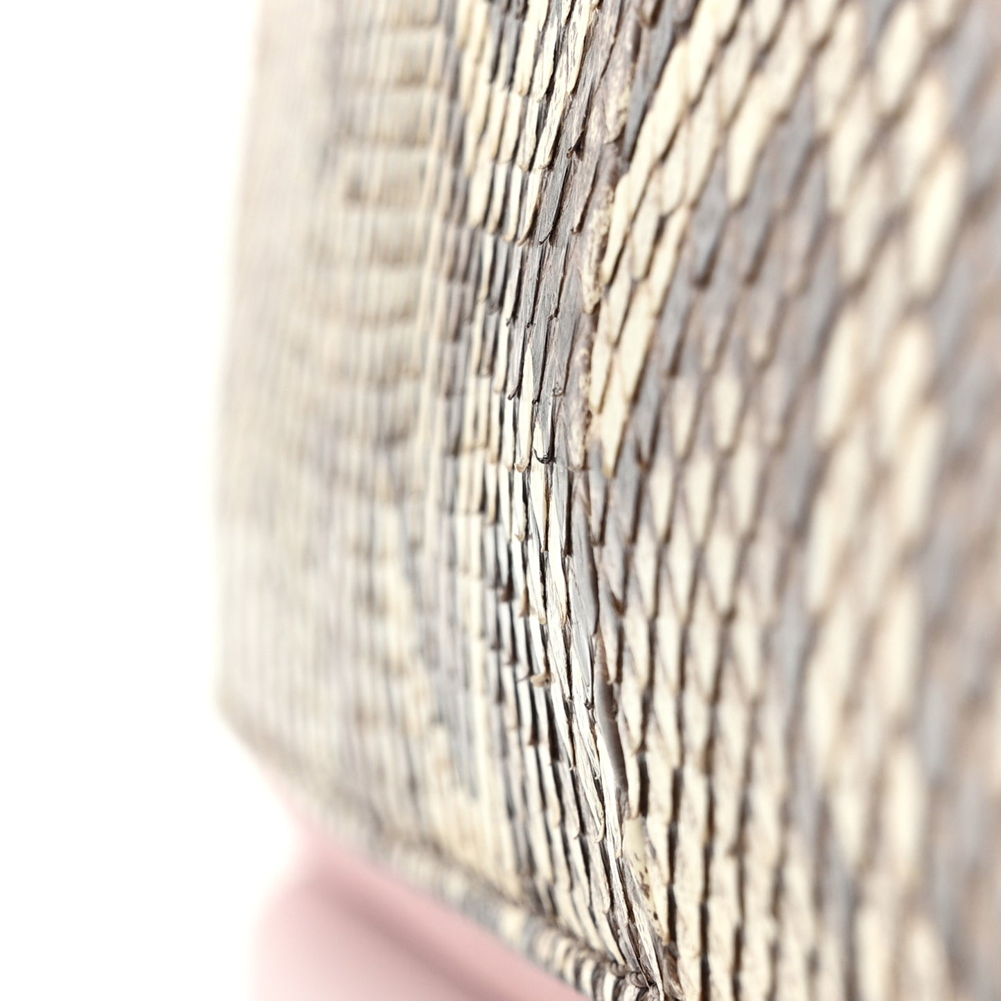Calfskin Snakeskin Lockme MM Rose Ballerine