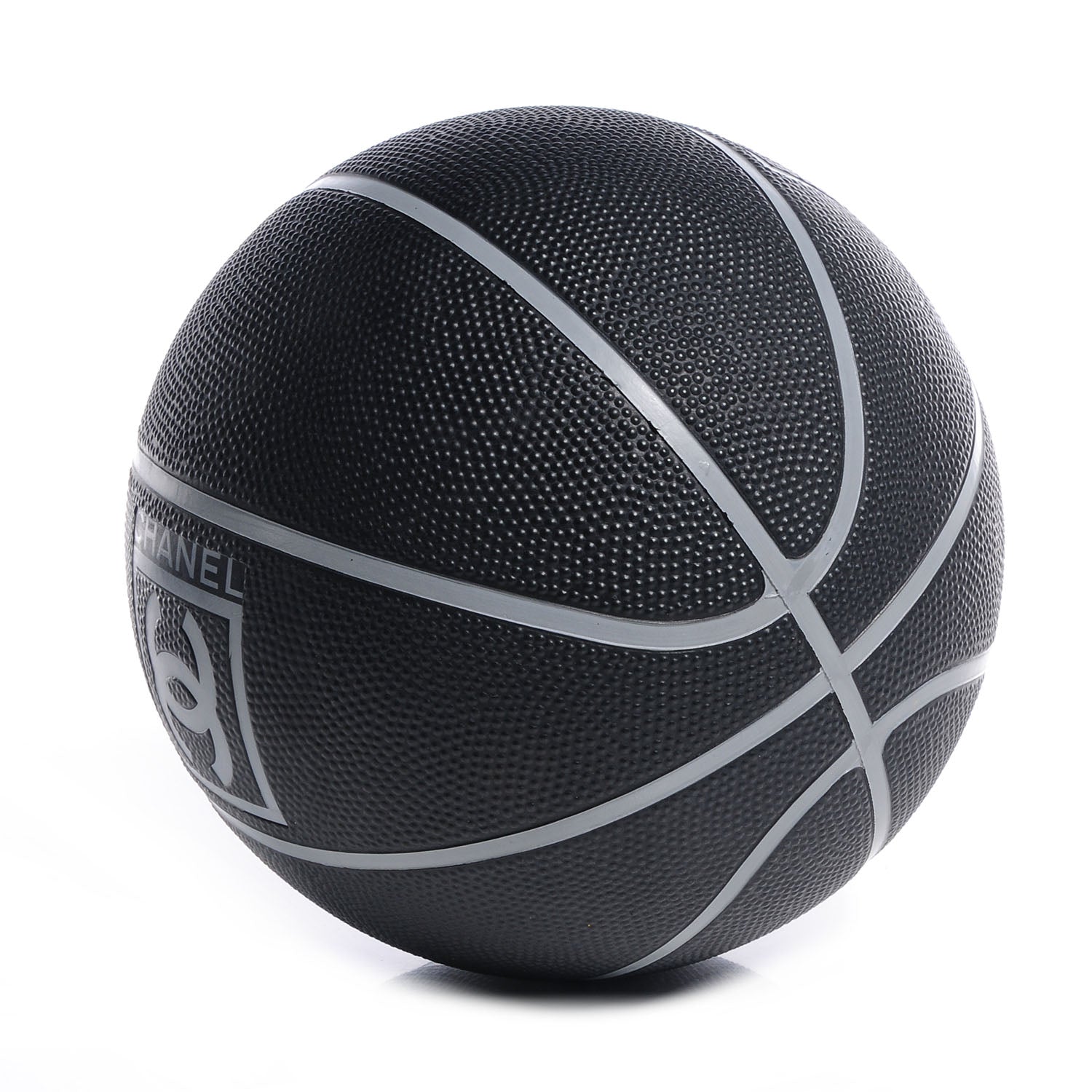 Chanel Rubber CC Basketball w/ Mesh Case Black Grey 3 of 7