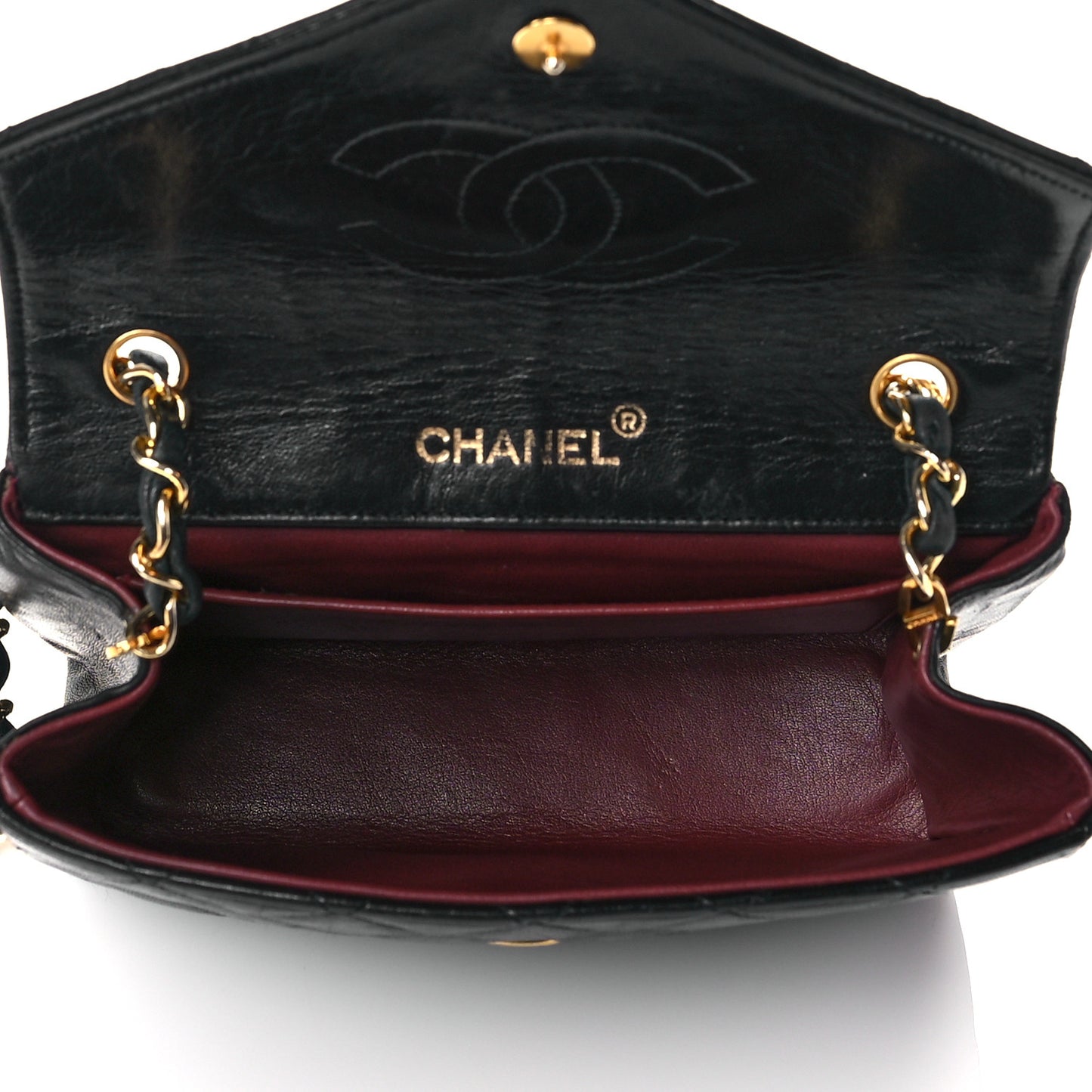 Lambskin Quilted Mini Flap Black