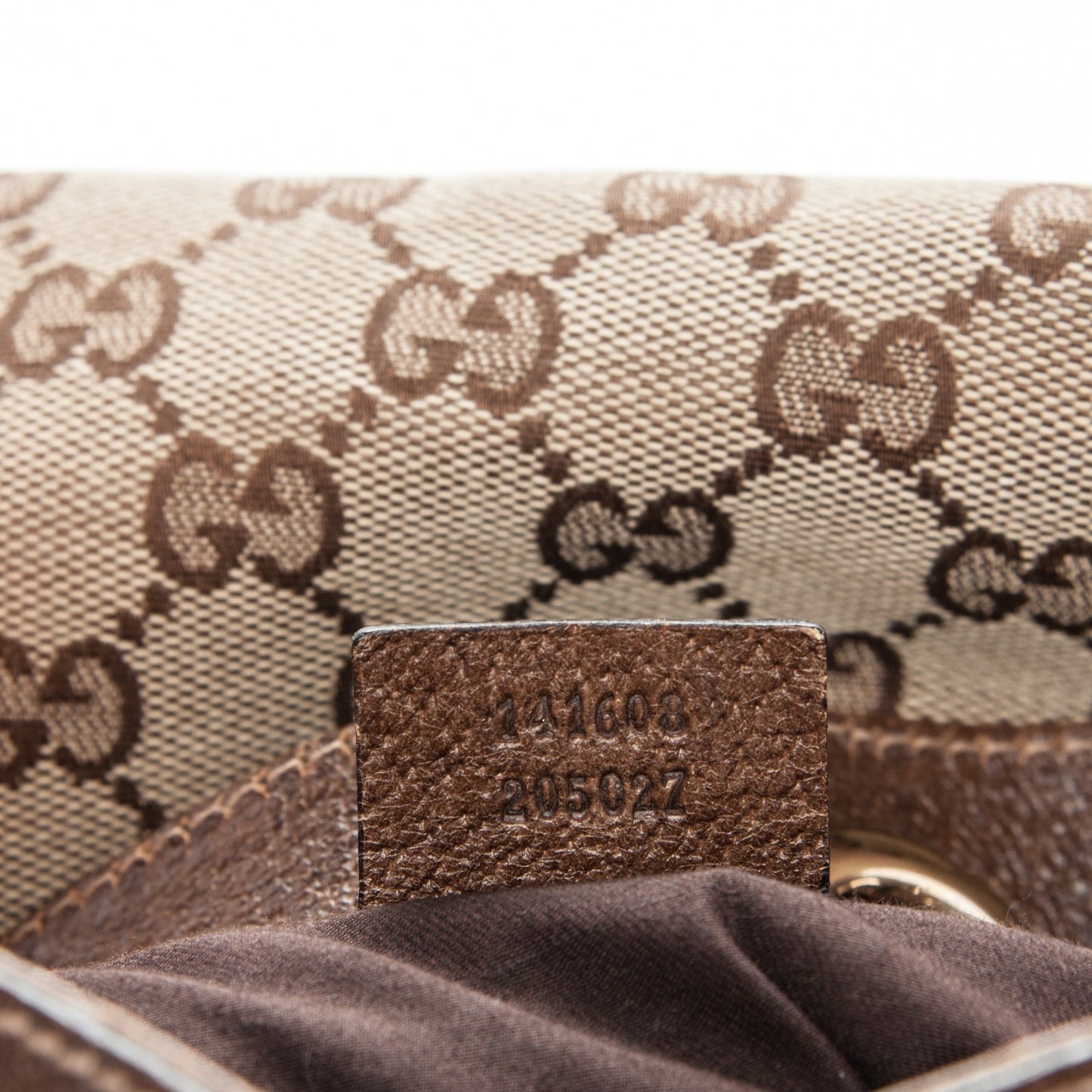 Monogram Drawstring Shoulder Bag Brown