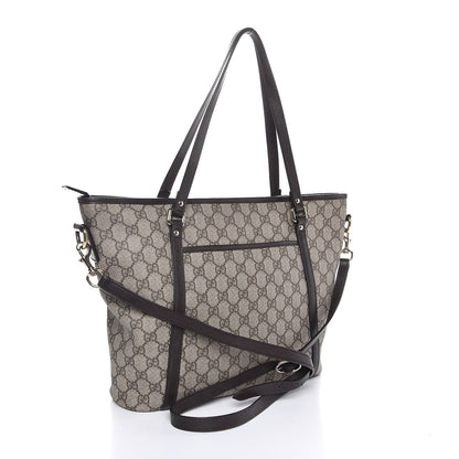 Gucci GG Supreme Monogram Medium Joy Tote Dark Brown 4 of 8