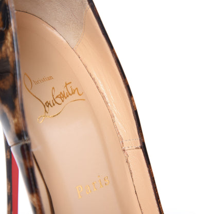 Christian Louboutin Patent Leopardino So Kate 120 Pumps 37 Brown 11 of 13