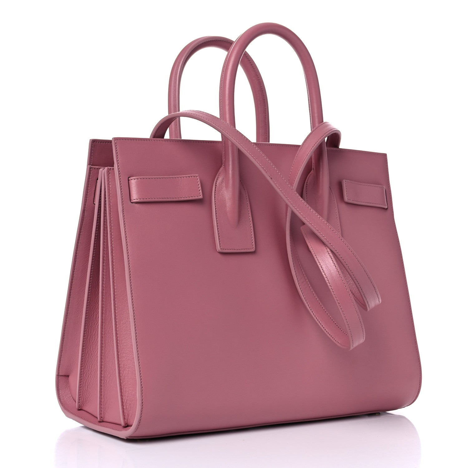 Saint Laurent Calfskin Small Sac De Jour Dark Rose 3 of 15