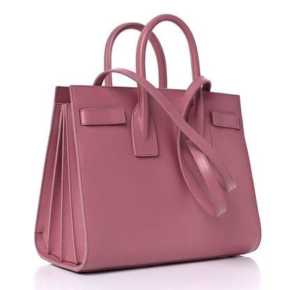 Saint Laurent Calfskin Small Sac De Jour Dark Rose 3 of 15