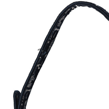Christian Dior Oblique Embroidered Saddle Bag Blue 13 of 14