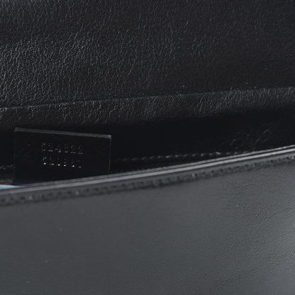 Gucci Calfskin Diagonal GG Medium Thiara Double Envelope Shoulder Bag Emerald Green Black 9 of 10