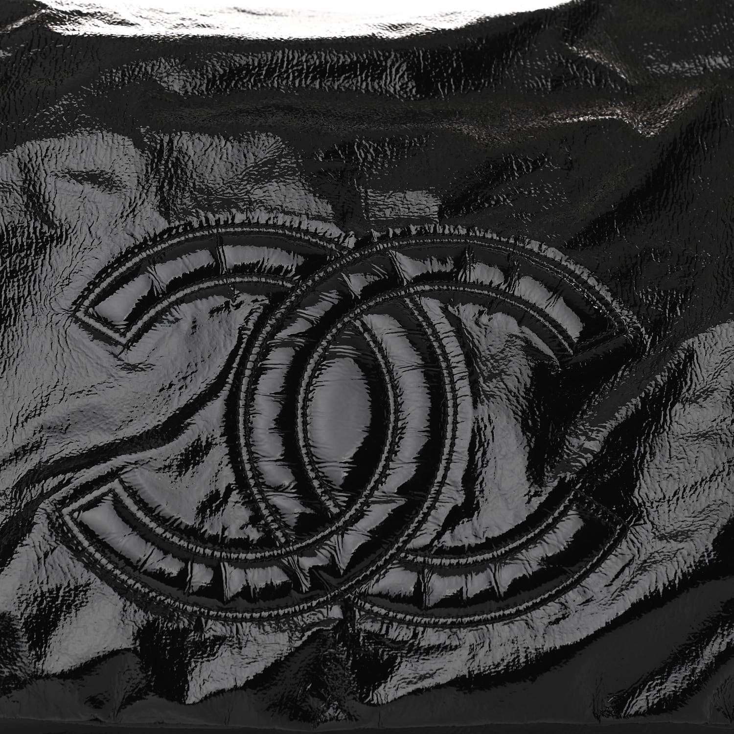 Chanel Vinyl XL Rock and Chain Flap Black 8 of 10