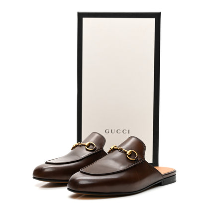 Gucci Calfskin Womens Princetown Slippers 35 Fondente Brown 10 of 10