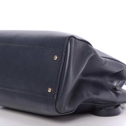 Chanel Grained Calfskin Large Neo Executive Shopper Tote Dark Blue 7 of 9