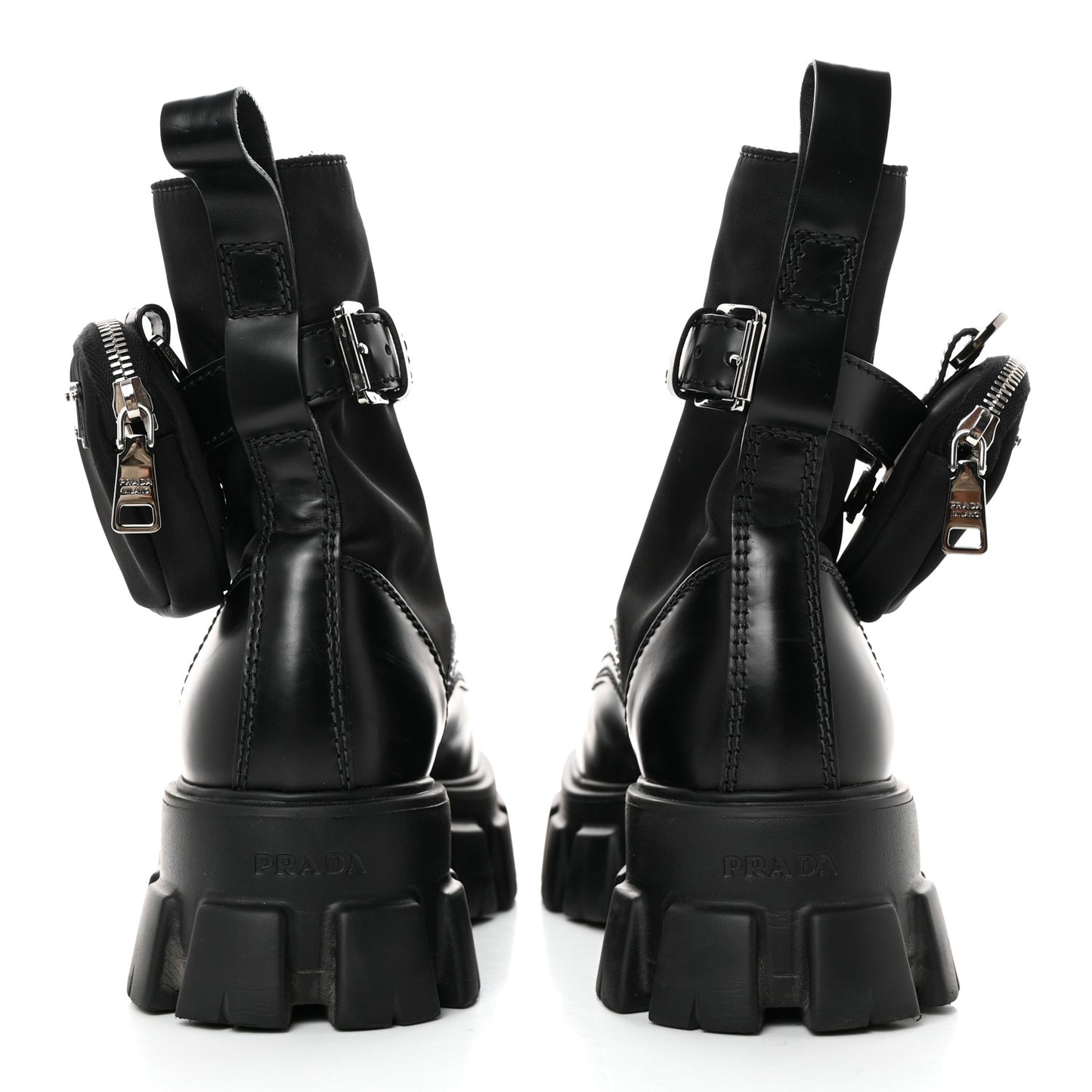 Spazzolato Rois Re-Nylon Metal Triangle Logo Mens Monolith Pouch Pocket 60mm Combat Boots 7 Black