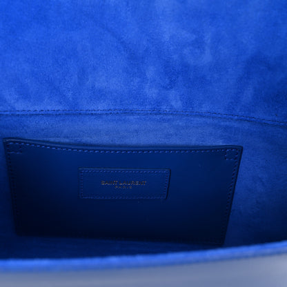 Saint Laurent Patent Grain De Poudre Classic Monogram Cassandre Clutch Blue Majorelle 6 of 6
