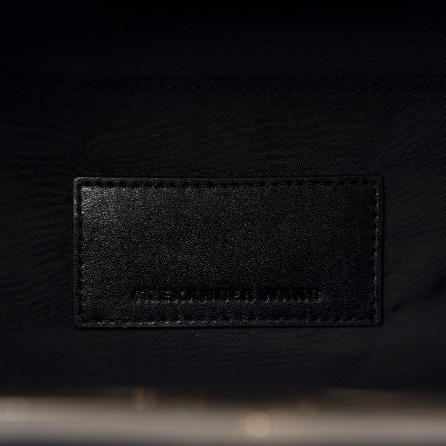 Alexander Wang Calfskin Crocodile Embossed Tai Dopp Kit Bag Black 11 of 16