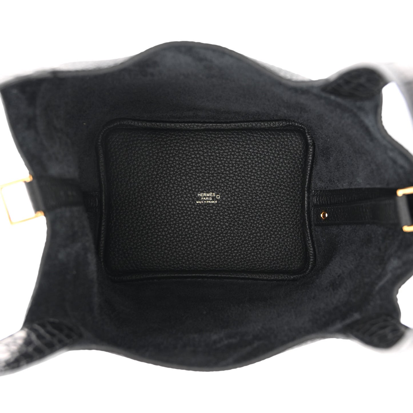 Taurillon Clemence Matte Alligator Picotin Lock Touch 18 PM Black
