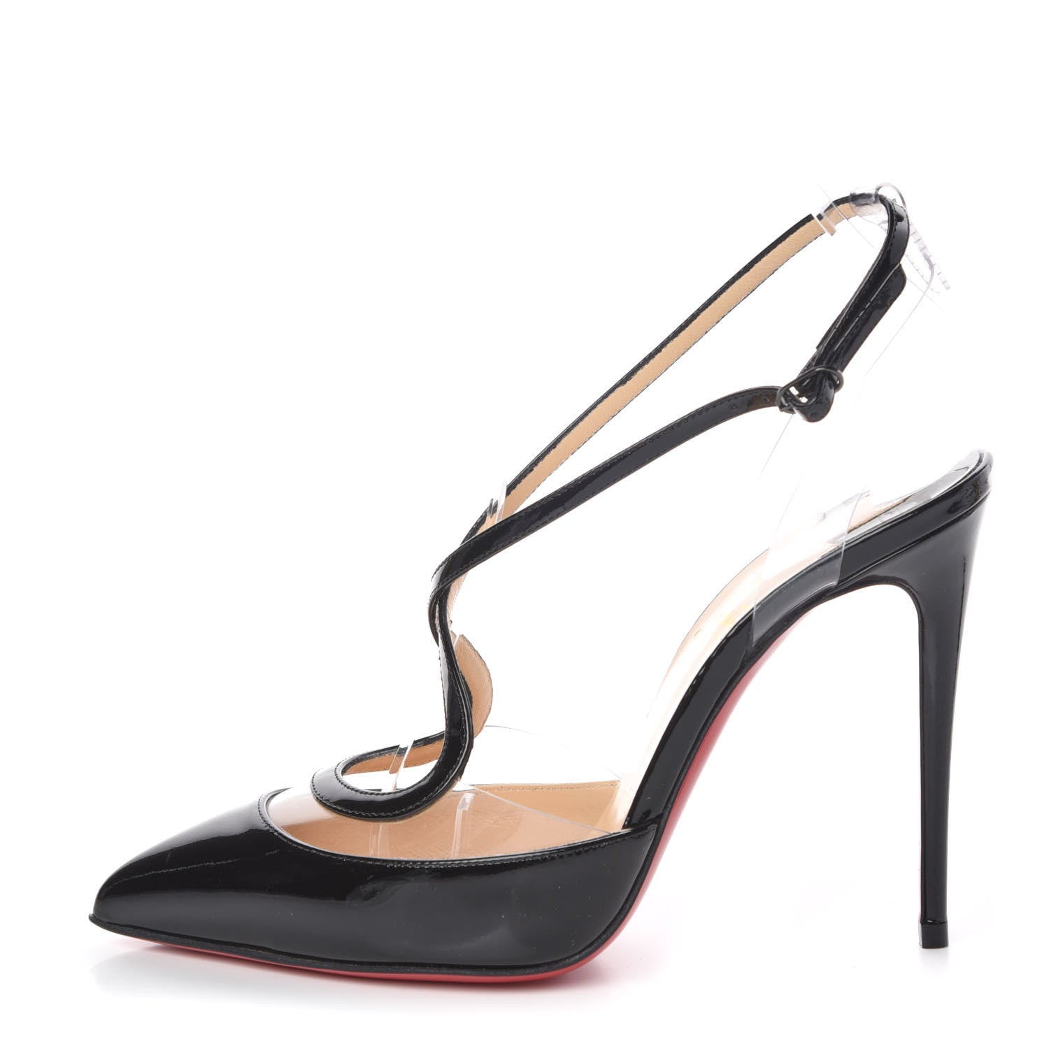 Christian Louboutin Patent PVC Cupidetta 100 Pumps 36 Black 1 of 8