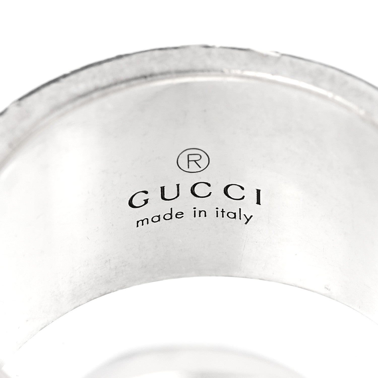Gucci Sterling Silver Grey Diamond GucciGhost Ghost Ring 54 7 4 of 6