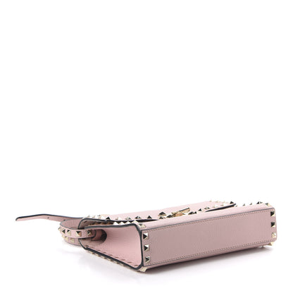 Valentino Garavani Pebbled Calfskin Medium Rockstud Flip Lock Crossbody Bag Rose Quartz 4 of 9
