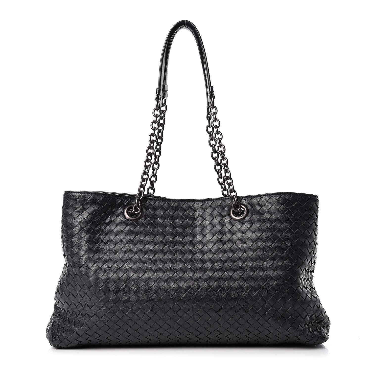 Bottega Veneta Nappa Intrecciato Large Classic Chain Strap Tote Ink 1 of 23