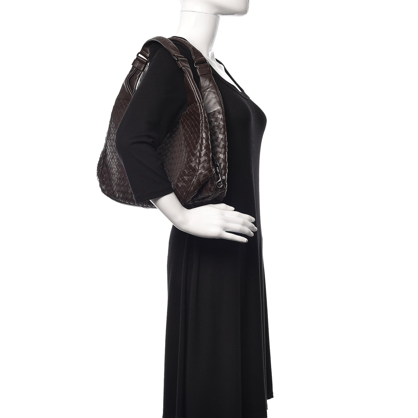 Nappa Intrecciato Medium Campana Ebano