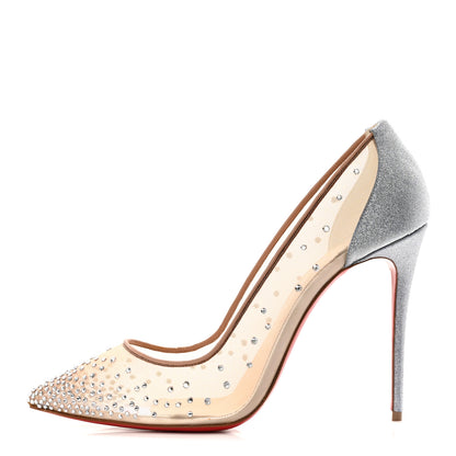 Christian Louboutin Crystal Strass Follies 100 Pumps 40.5 Crystal 1 of 9