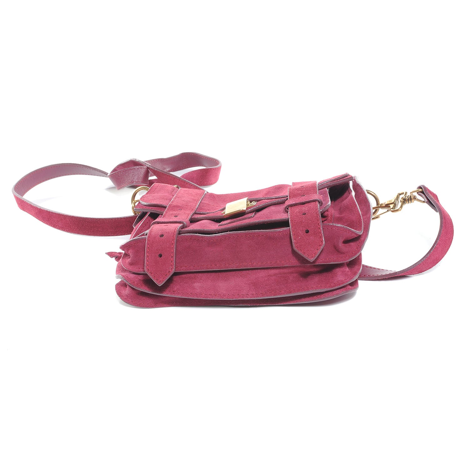 Proenza Schouler Suede PS1 Mini Pouch Messenger Bag Chianti 4 of 7
