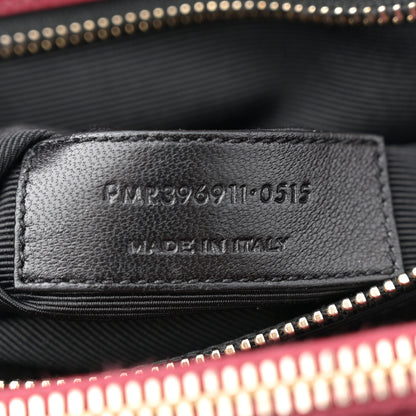 Saint Laurent Grain De Poudre Matelasse Chevron Monogram Shopping Bag Oxblood 7 of 13
