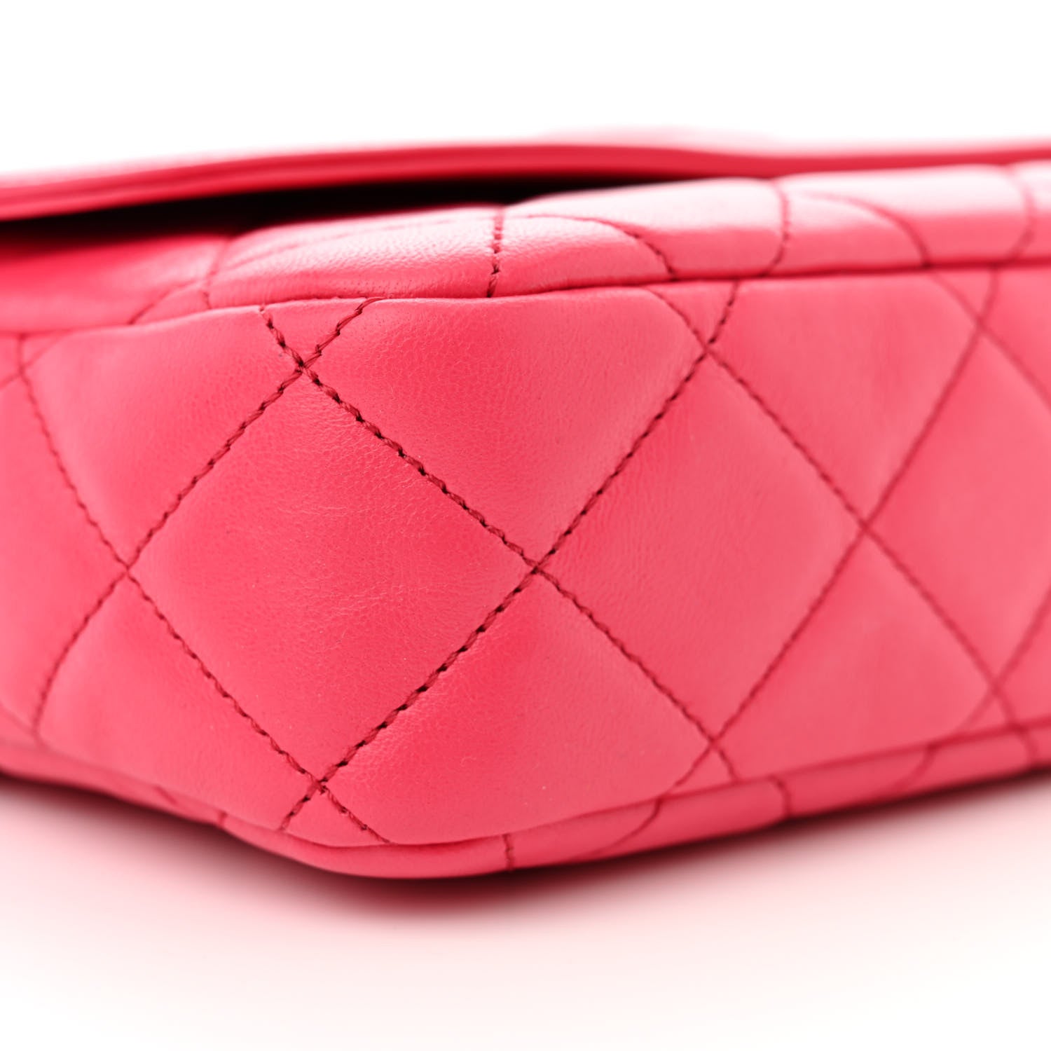 Chanel Lambskin Quilted Chain & Tassel Small Camera Case Fuchsia 9 of 10