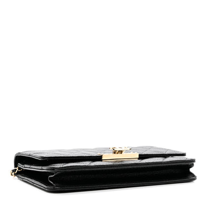 Chanel Caviar Quilted Golden Class Wallet On Chain WOC Black 4 of 9