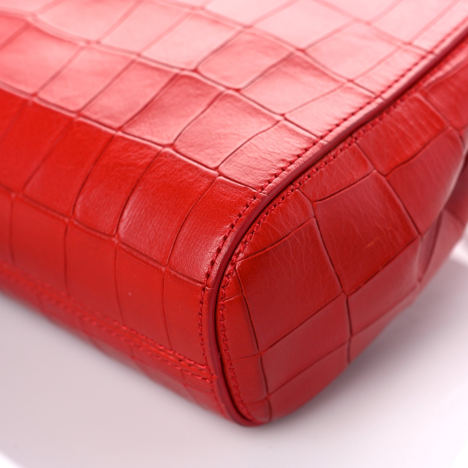 Mulberry Nappa Crocodile Embossed Small Lily Flap Red 11 of 16