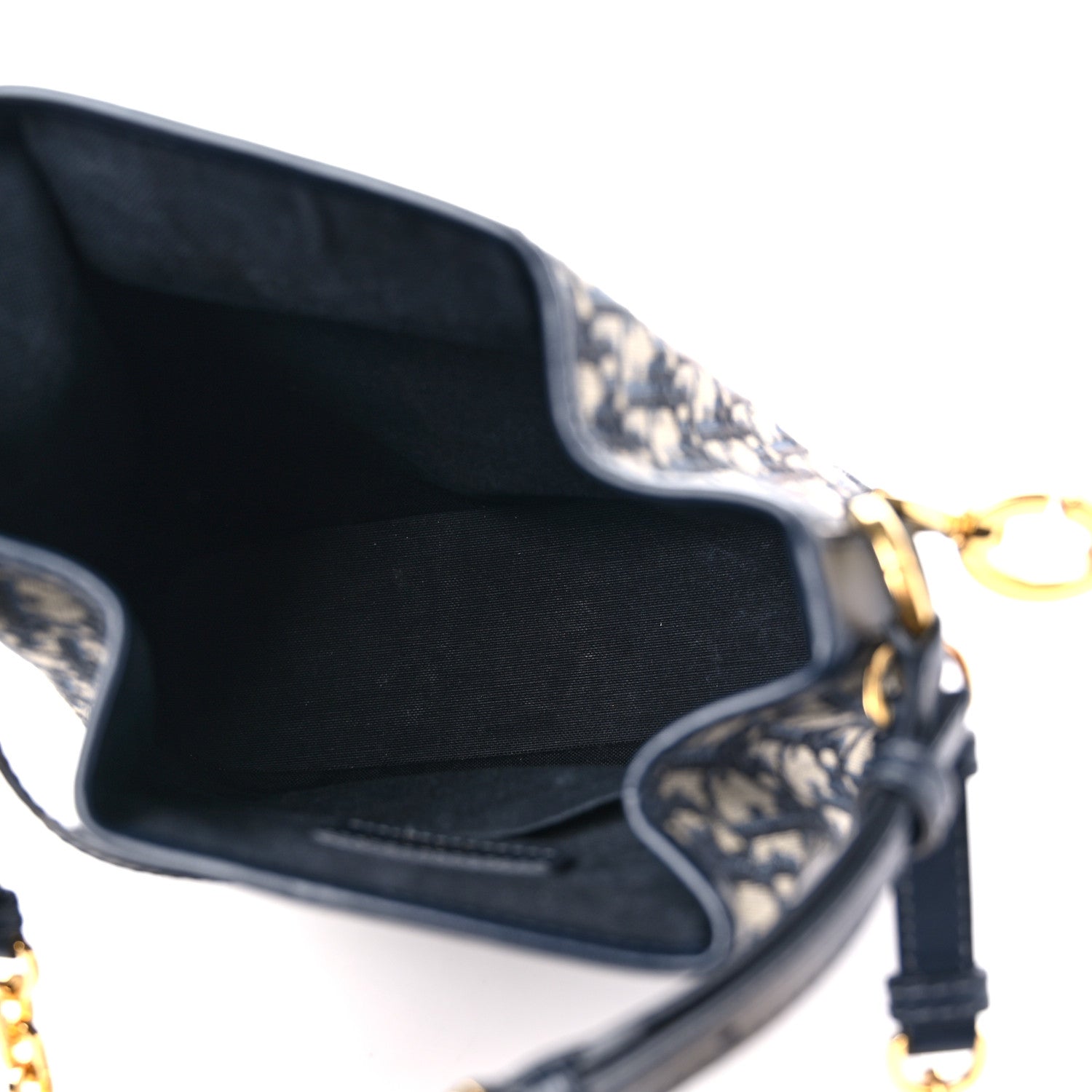 Christian Dior Oblique Calfskin Medium C'est Dior Bucket Bag Blue 5 of 12